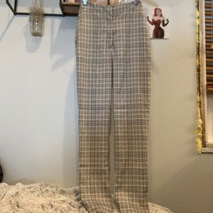 Missguided Brown Plaid Co Ord Cigarette Pants